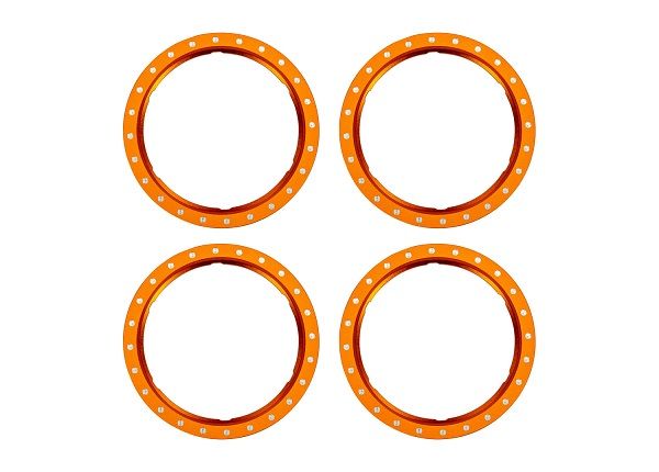10276-ORNG Anneaux Beadlock Traxxas, orange (aluminium usiné) (4)