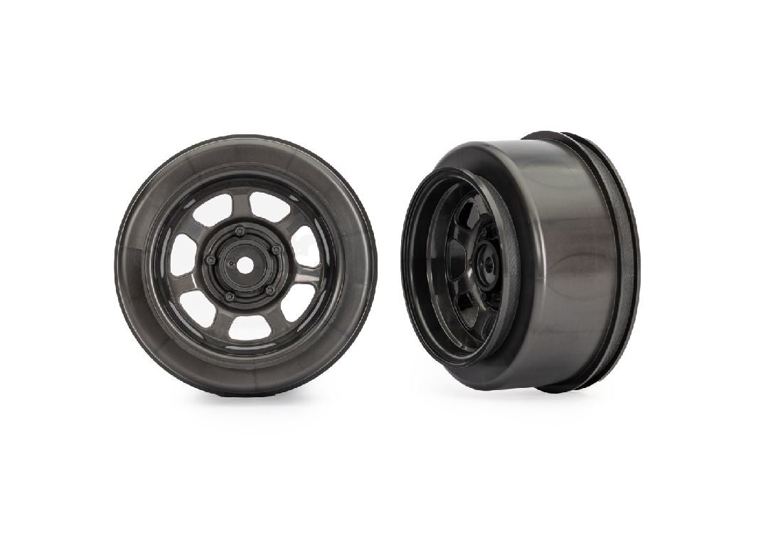 10471X Traxxas Dirt Oval Gray Front Wheels (2)