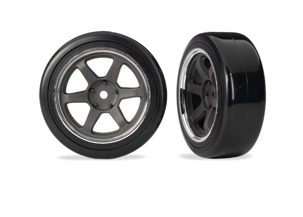 10574 Traxxas T&W Six Spk Wheel Drift Tire Fr