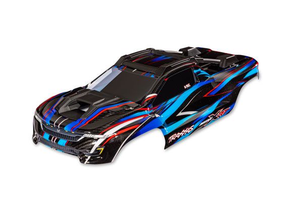 10712-BLUE Traxxas Body, Mini XRT, blue (painted, decals applied)