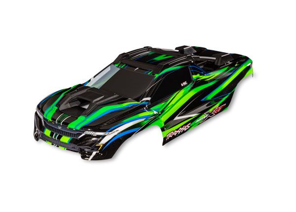 10712-GRN Traxxas Body, Mini XRT, Green (painted, decals applied)