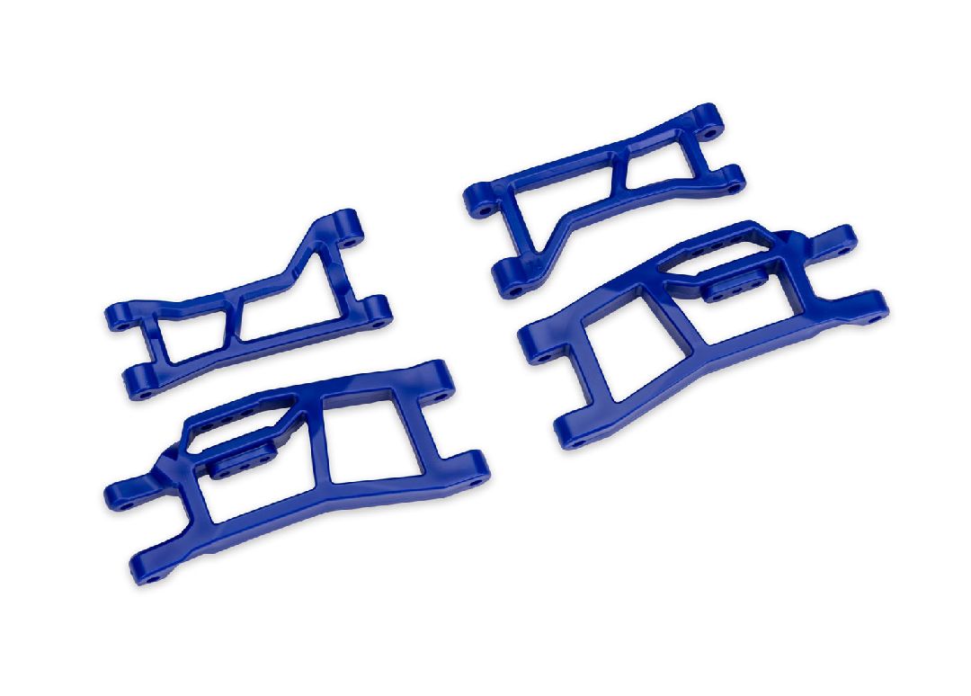 10725-BLUE Traxxas Suspension arms, front (upper (2) lower (2)), blue