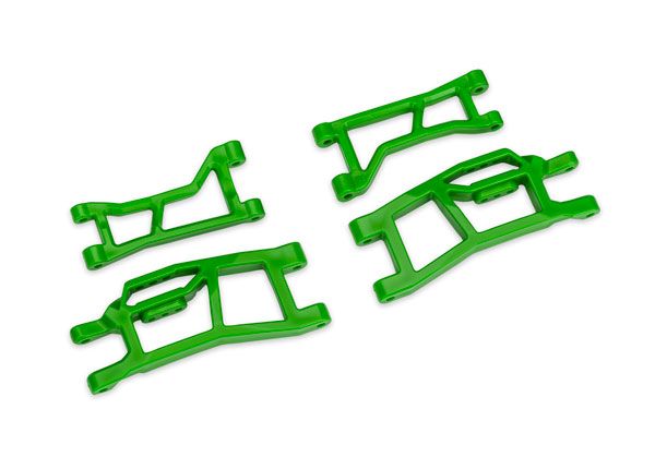 10725-GRN Traxxas Suspension arms, front (upper (2) lower(2)), green