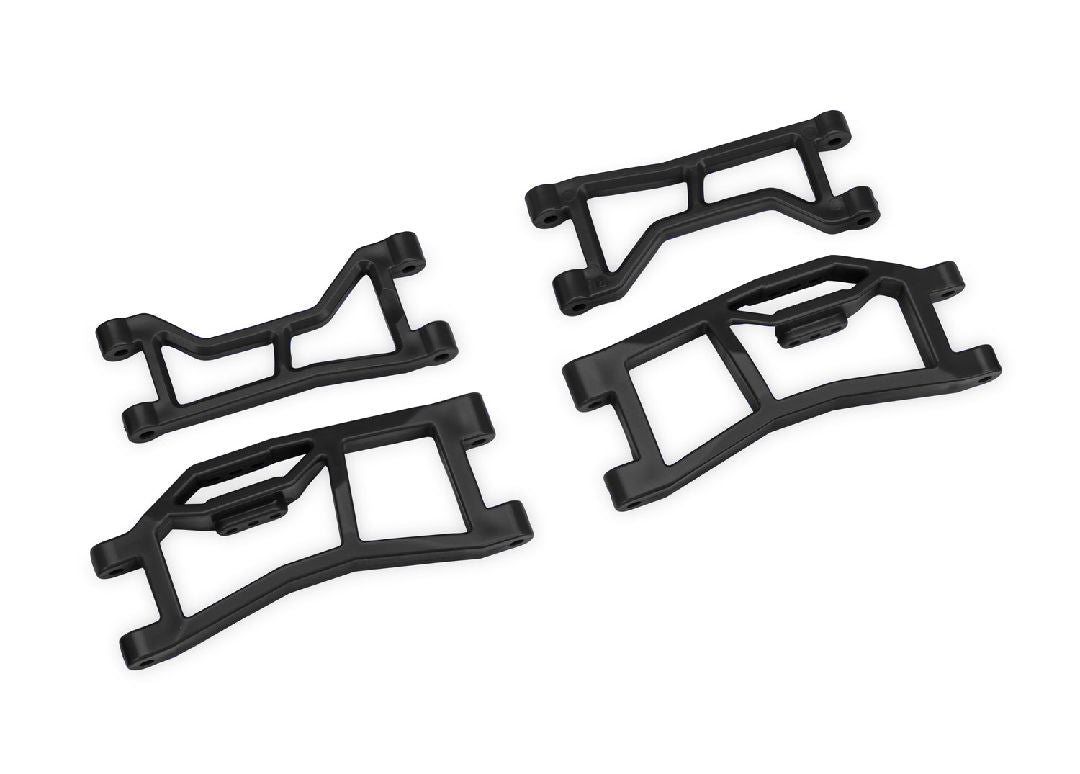 10727-BLK Traxxas Suspension arms, rear (upper (2) lower (2)), black