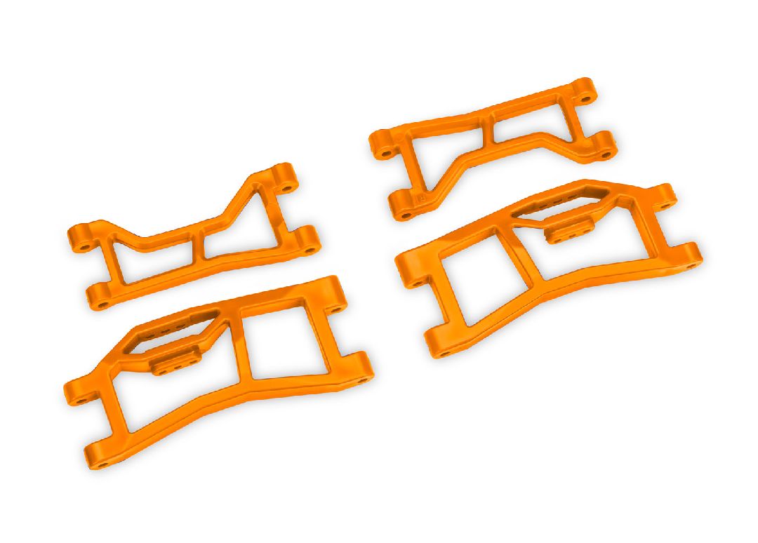 10727-ORNG Traxxas Suspension arms, rear (upper (2) lower (2)), orange