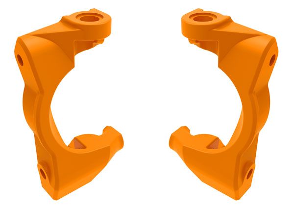 10732-ORNG Blocs de roulettes Traxxas (moyeux en C), gauche et droite (orange) 