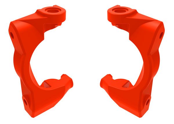 10732-RED Blocs de roulettes Traxxas (moyeux en C), gauche et droite (rouge) 