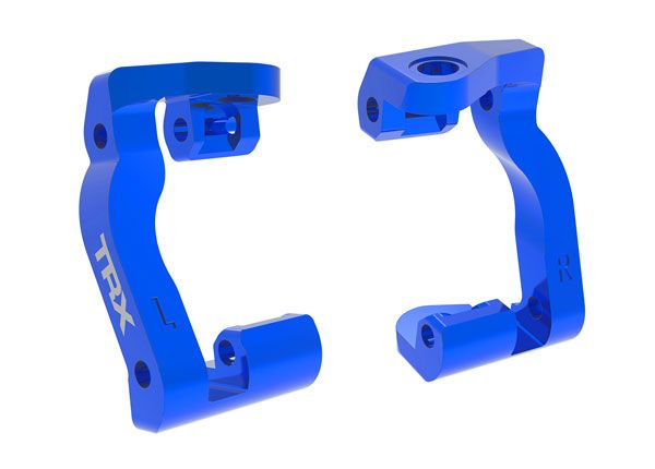 10733-BLUE Blocs de roulettes Traxxas (moyeux en C), aluminium (bleu) (gauche et droite) 