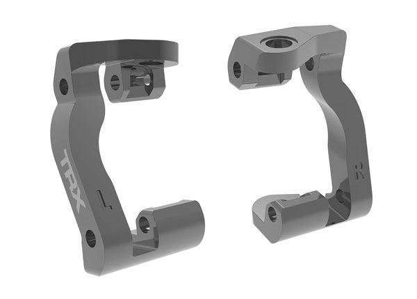 10733-GRAY Blocs de roulettes Traxxas (moyeux en C), aluminium (gris) (gauche et droite) 