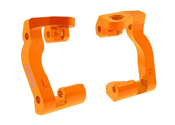 10733-ORNG Blocs de roulettes Traxxas (moyeux en C), aluminium (orange) (gauche et droite) 