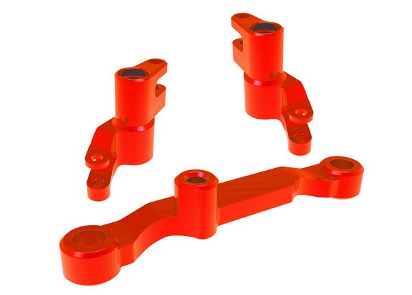 10743-RED Manivelles de direction Traxxas, barre de direction (aluminium rouge) 