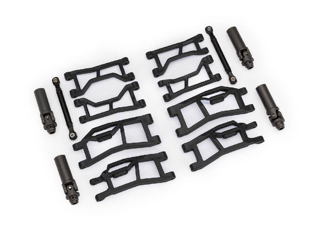 10790-BLK Traxxas Suspension kit, Mini Maxx WideMaxx, black (front&rear)