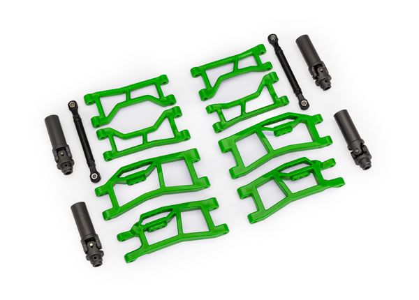 10790-GRN Traxxas Suspension kit, Mini Maxx WideMaxx, green (front&rear)