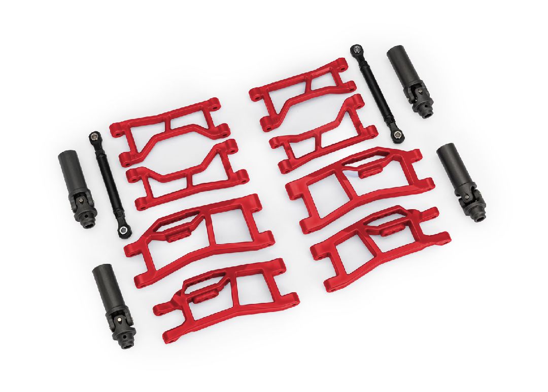 10790-RED Traxxas Suspension kit, Mini Maxx WideMaxx, red (front&rear)