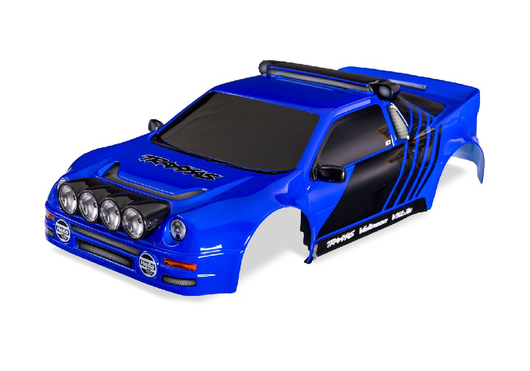 10812-BLUE Traxxas Body, Ford RS200, complete (Blue) (decals applied)