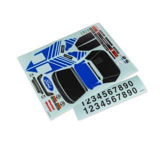 10816-BLUE Traxxas Decal sheet, Mini Rally VXL (blue)
