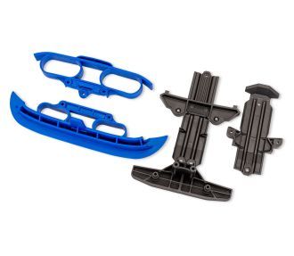 10837-BLUE Traxxas Skid plate, bumper, front (1)/ rear (1) (blue)