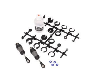 10860 Traxxas Ultra Shocks short w/ spring pre-load spacers (2)-Gray