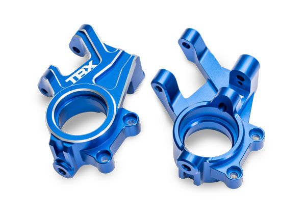 10936-BLUE Traxxas Steering blocks, 6061-T6 aluminum (blue)