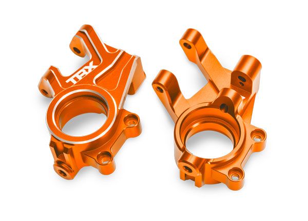 10936-ORNG Traxxas Steering blocks, 6061-T6 aluminum (orange)