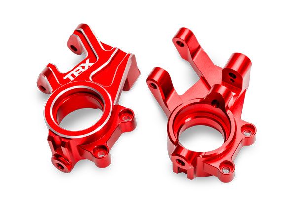 10936-RED Traxxas Steering blocks, 6061-T6 aluminum (red-)