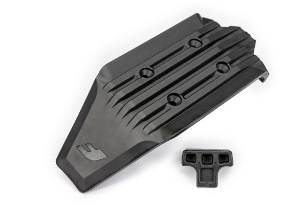 10937 Traxxas Skid plate, front (1)/ rubber impact cushion (1)