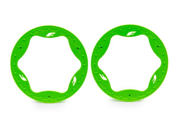 10948-GRN Traxxas Beadlock rings, rear, green (4.3") (2)