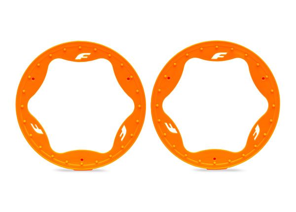 10948-ORNG Traxxas Beadlock rings, rear, orange (4.3") (2)