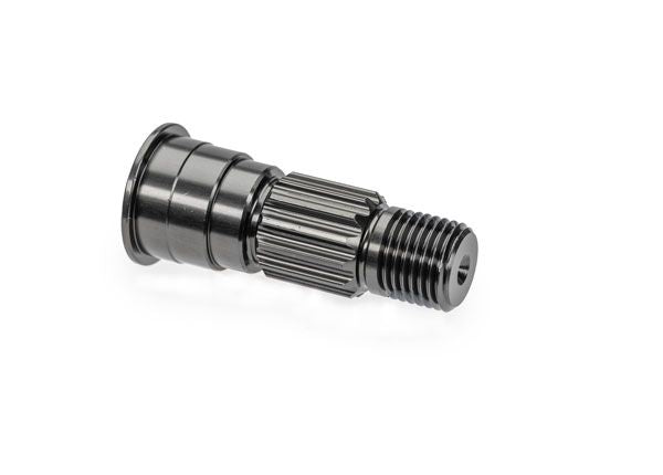 10953-GRAY Traxxas Stub axle, front, 6061-T6 aluminum (gray-anodized)