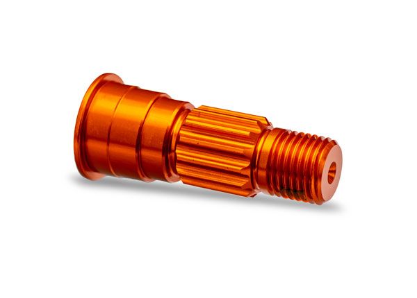 10953-ORNG Traxxas Stub axle, front, 6061-T6 aluminum (orange-anodized)