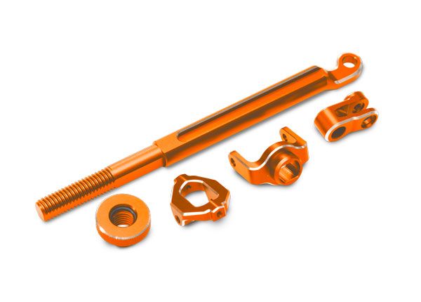 10958-ORNG Traxxas Brake linkage, front (orange-anodized 6061-T6 aluminum)
