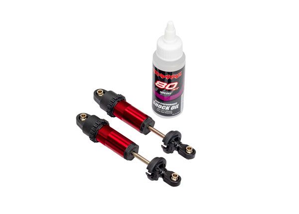 10961-RED Traxxas Shocks, GT-Maxx, front, aluminum, red-anodized (2)