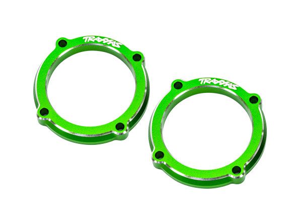 10969-GRN Traxxas Retainer, LED light pod (green 6061-T6 aluminum) (2)