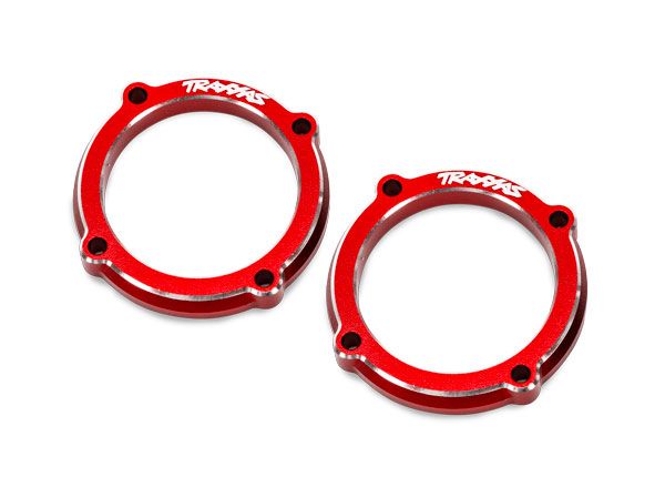 10969-RED Traxxas Retainer, LED light pod (red 6061-T6 aluminum) (2)