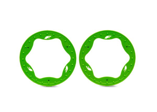 10976-GRN Traxxas Beadlock rings, front, green (3.5") (2)