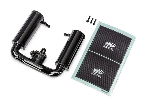 10985-BLKGLS Traxxas Engine intake, black/ 3x12mm CS (1)/ 2.5x12mm CS (2)