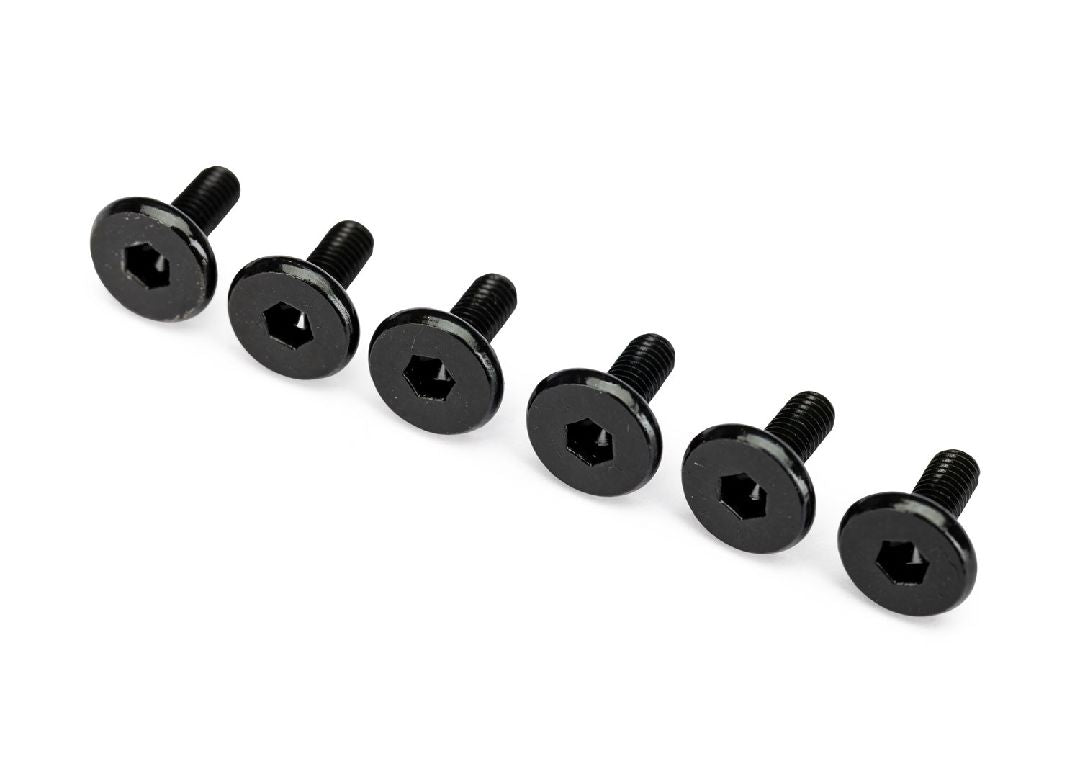 2627 Traxxas Screws, 3x8mm flat-head machine (hex drive) (6)