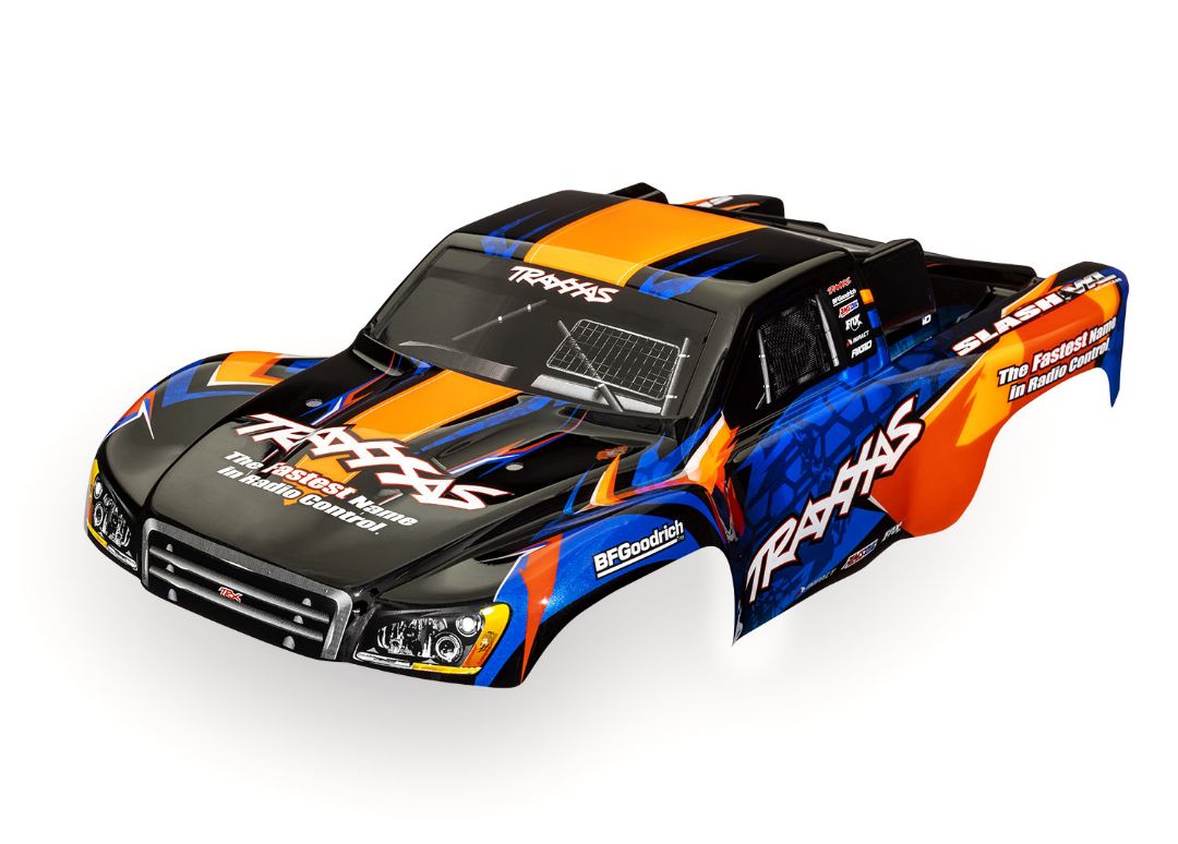 Carrosserie Traxxas 6812T, Slash VXL 2WD orange et bleu (peinte)