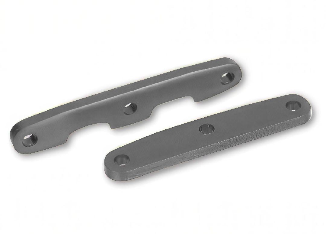 6823-GRAY Traxxas Bulkhead tie bars, front & rear, aluminum (gray)