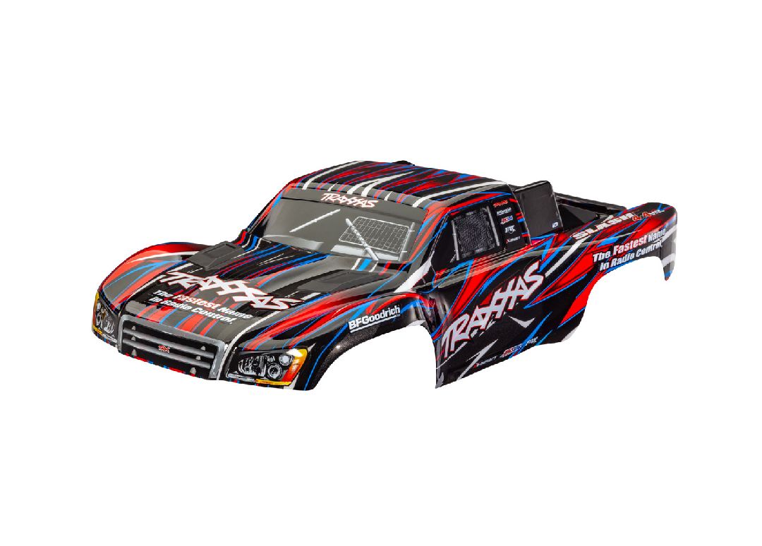 6946-RED Traxxas Body, Slash 4X4, red (painted, w/decals, clipless)