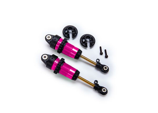 7461-PINK Traxxas Shocks, GTR long pink-anodized fully assembled (2)