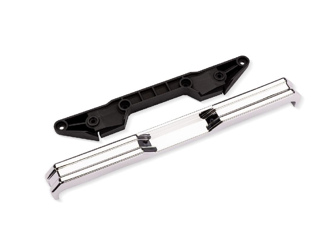 7687 Traxxas X-Truck Chrome rear bumper w/ bumper adapter, rear