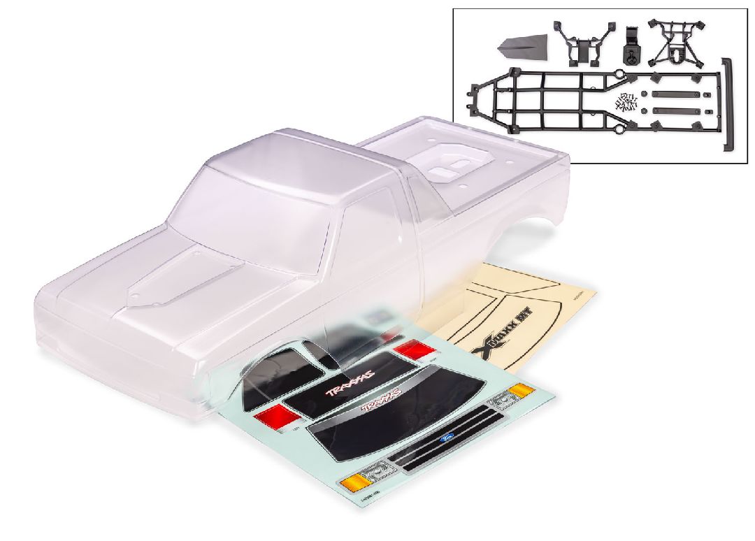 7691R Traxxas Body Heavy Duty Ford F-150 Truck - Clear