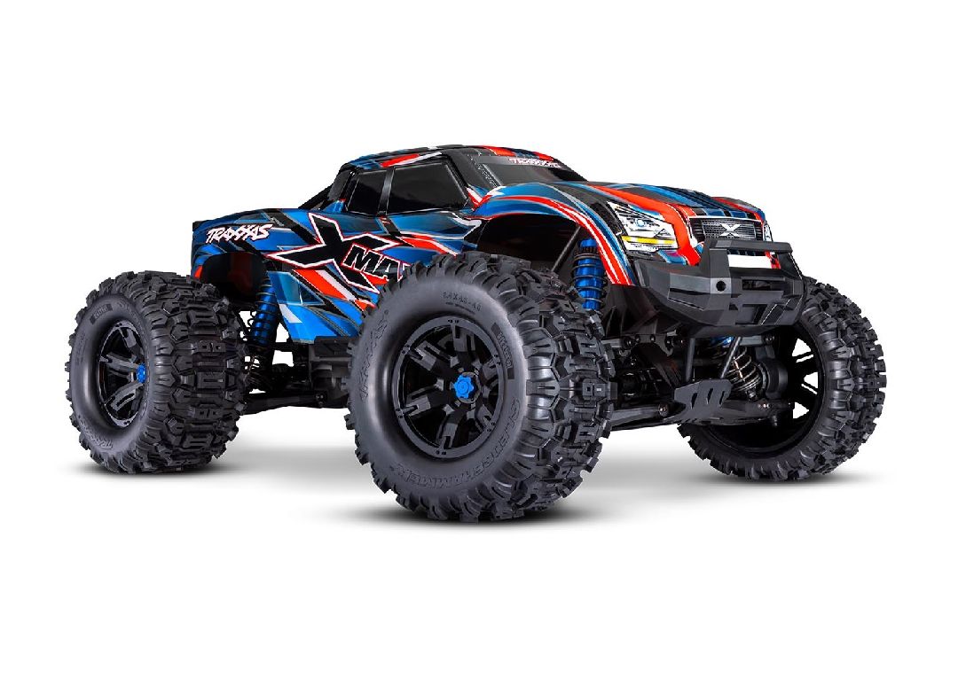 77096-4BLUE Monster Truck sans balais à ceinture Traxxas X-Maxx VXL-8s - Bleu