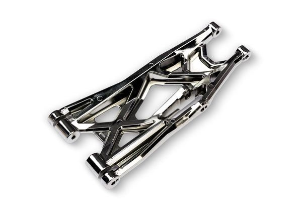 7831-CHRM Traxxas Suspension arm, chrome, lower (left, heavy duty (1)