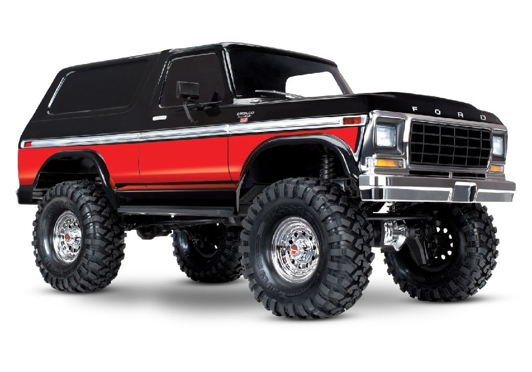 82246-4RED Traxxas TRX-4 1979 Ford Bronco Clipless Body - Red