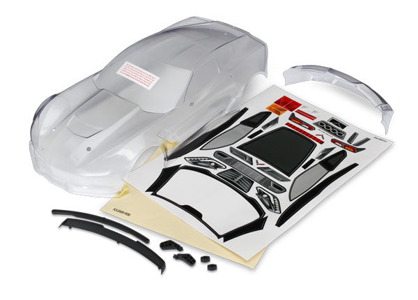 8386 Traxxas Chevrolet Corvette ZO6 clear body with decals