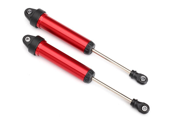 8451R Traxxas Shocks, GTR, 134mm, aluminum (red-anodized) (complete)