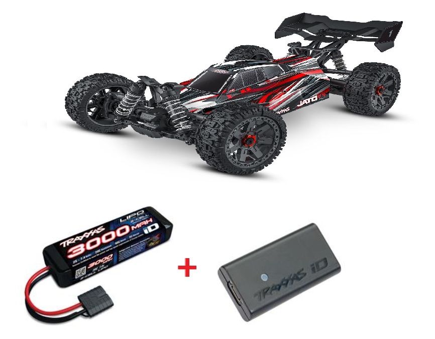 90154-4RED Traxxas Jato 4x4 Brushless BL-2S with clipless body - Red [PROMO: Free charger/battery]