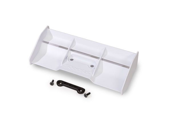 9019-WHT Traxxas Wing (white)/ wing washer/ 4x12mm FCS (2)